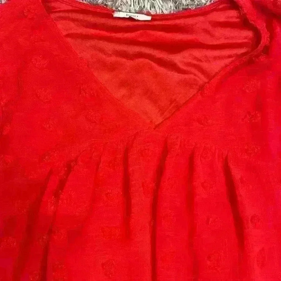 JODIFL Red Swiss Dot Pattern Top Size M - Picture 3 of 8